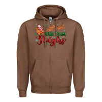 Chestnut our team sleigh Zipper Hoodie - MaliasSmallBusiness