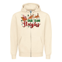 Sandshell our team sleigh Zipper Hoodie - MaliasSmallBusiness