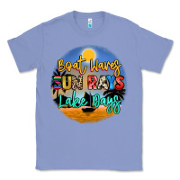 Colony Blue boat waves sun rays lake days Classic Tee - NancyCooperArtShop