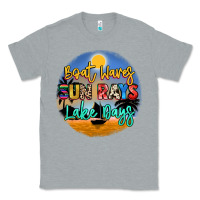 Heather Grey boat waves sun rays lake days Classic Tee - NancyCooperArtShop