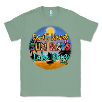 Sage boat waves sun rays lake days Classic Tee - NancyCooperArtShop