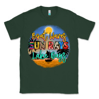 Sports Green boat waves sun rays lake days Classic Tee - NancyCooperArtShop