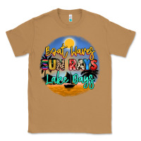 Toasted Coconut boat waves sun rays lake days Classic Tee - NancyCooperArtShop