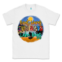White boat waves sun rays lake days Classic Tee - NancyCooperArtShop
