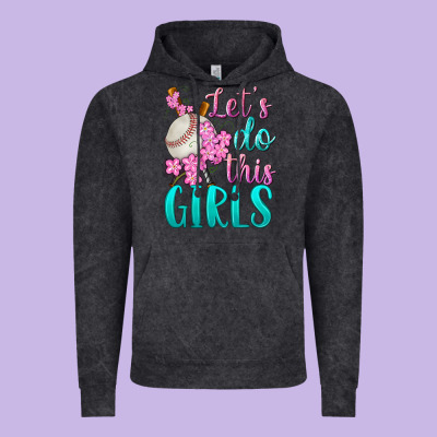 Let's Do This Girls Baseball Vintage Hoodie Designed By Bundleandbundleshop