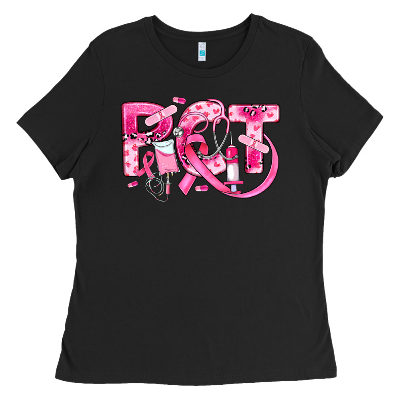 Breast Cancer Pct Patient Care Technician Ladies Tee by JahusDesignShop | Teevron