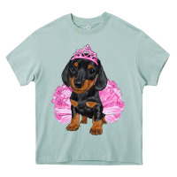 Arona Balerina Dachshund With Tutu Heavy Core Tee - RanaPortraitStore