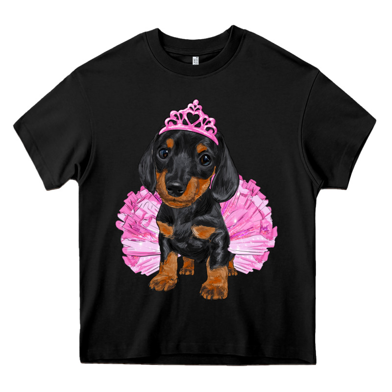 Balerina Dachshund With Tutu Heavy Core Tee by RanaPortraitStore | Teevron