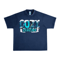 Navy cozy season with snowman ado Urban Heavy Tee - AdoDesignShop