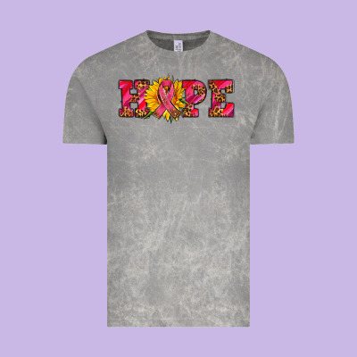Hope Sunflower And Ribbon Vintage Tee Designed By Adodesignshop