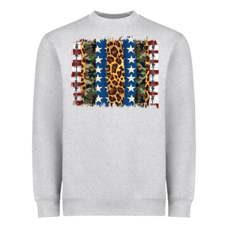 Usa Army Pattern Brushstroke Heavyweight Sweatshirt by Artiststas | Teevron
