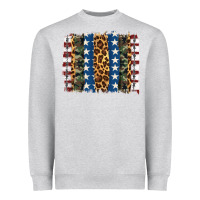 Heather Grey usa army pattern brushstroke Heavyweight Sweatshirt - Artiststas