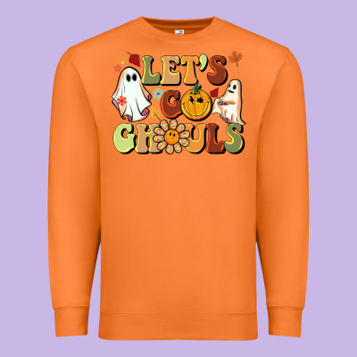 Halloween Lets Go Ghouls Premium Sweatshirt Designed By Barkaloodesign