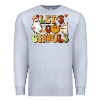 Heather Grey halloween lets go ghouls Premium Sweatshirt - BarkalooDesign