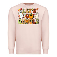Pale Pink halloween lets go ghouls Premium Sweatshirt - BarkalooDesign