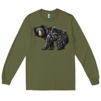 Army Green Sloth Bear Long Sleeve Tee - LillyAllenDesigns