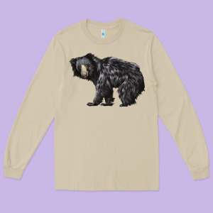 Sloth Bear Long Sleeve Tee Designed By Lillyallendesigns