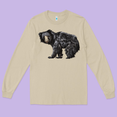 Sloth Bear Long Sleeve Tee Designed By Lillyallendesigns