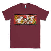 Burgundy ladybug gnomies license plate template Classic Tee - BarkalooDesign