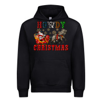 Black howdy christmas with santa riding his sleighs Urban Hoodie - CowGirlArtShop