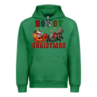 Emerald howdy christmas with santa riding his sleighs Urban Hoodie - CowGirlArtShop
