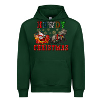 Forest Green howdy christmas with santa riding his sleighs Urban Hoodie - CowGirlArtShop
