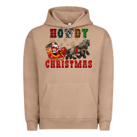 Pigment Burro howdy christmas with santa riding his sleighs Urban Hoodie - CowGirlArtShop