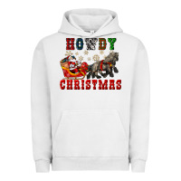 Pigment Lunar Rock howdy christmas with santa riding his sleighs Urban Hoodie - CowGirlArtShop