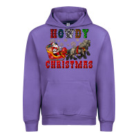 Tulip howdy christmas with santa riding his sleighs Urban Hoodie - CowGirlArtShop