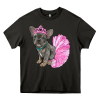Balerina French Bulldog With Tutu Heavy Core Tee | Teevron