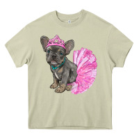 Mossy Balerina French Bulldog With Tutu Heavy Core Tee - RanaPortraitStore
