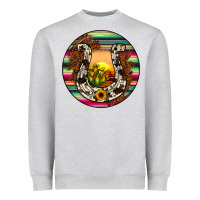 Heather Grey horseshoe circle Heavyweight Sweatshirt - JahusDesignShop