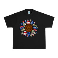 Black sunflower american flag Urban Heavy Tee - JahusDesignShop