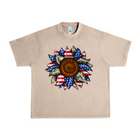 French Oak sunflower american flag Urban Heavy Tee - JahusDesignShop