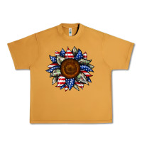 Peanut Butter sunflower american flag Urban Heavy Tee - JahusDesignShop