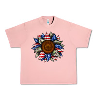 Salmon sunflower american flag Urban Heavy Tee - JahusDesignShop