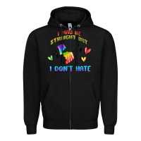 Black i may be straight pride day Zipper Hoodie - MaliasSmallBusiness
