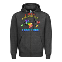 Charcoal Heather i may be straight pride day Zipper Hoodie - MaliasSmallBusiness