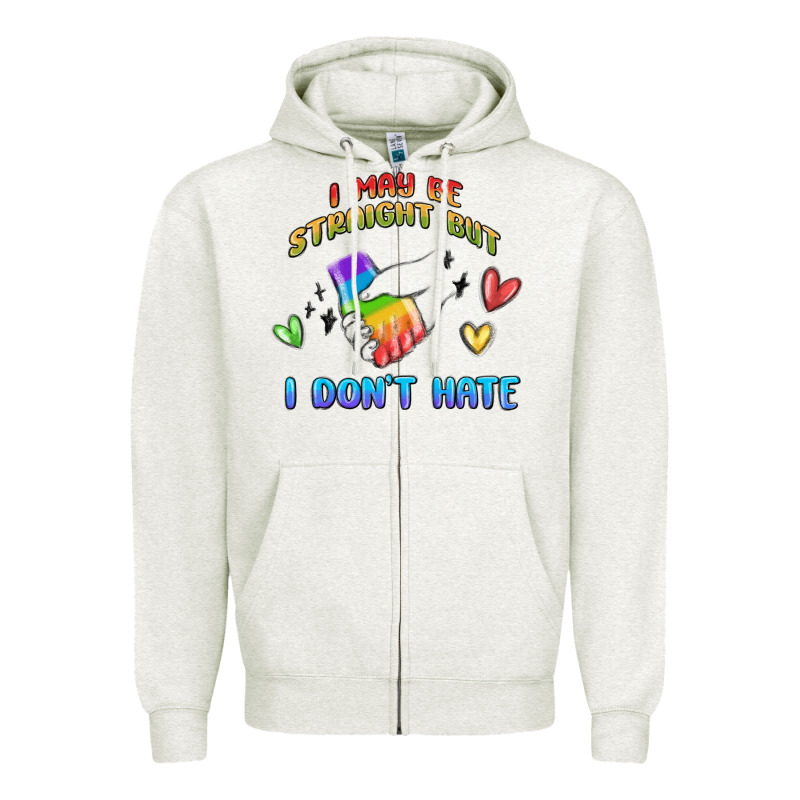 I May Be Straight Pride Day Zipper Hoodie by MaliasSmallBusiness | Teevron