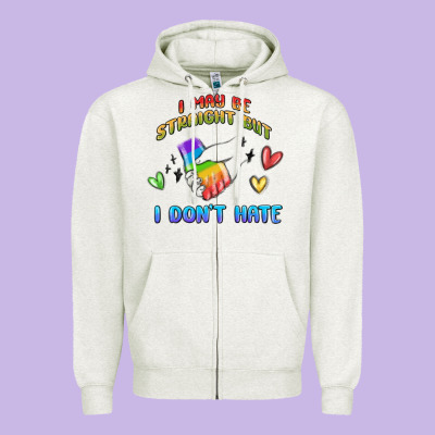 I May Be Straight Pride Day Zipper Hoodie Designed By Maliassmallbusiness