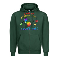 Sports Green i may be straight pride day Zipper Hoodie - MaliasSmallBusiness