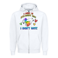 White i may be straight pride day Zipper Hoodie - MaliasSmallBusiness
