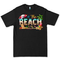 Black the beach is my happy place Premium Tee - texasbilliewilder