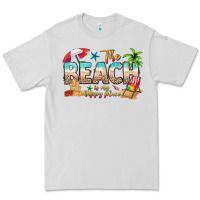 Dove Grey the beach is my happy place Premium Tee - texasbilliewilder