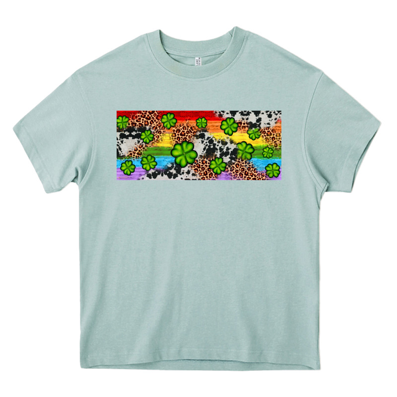 Western St. Patrick's Day Shamrock Rainbow Heavy Core Tee by Artiststas | Teevron