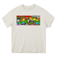 Cream Western St. Patrick's Day Shamrock Rainbow Heavy Core Tee - Artiststas