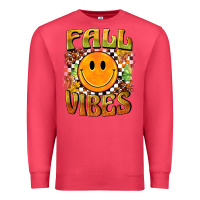 Cardinal fall vibes smiley face Premium Sweatshirt - BarkalooDesign