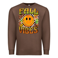 Chestnut fall vibes smiley face Premium Sweatshirt - BarkalooDesign