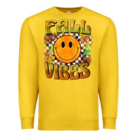 Lemon fall vibes smiley face Premium Sweatshirt - BarkalooDesign