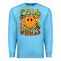 Ocean Blue fall vibes smiley face Premium Sweatshirt - BarkalooDesign